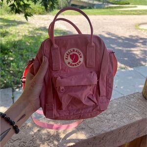 Fjallraven mini pink sling bag